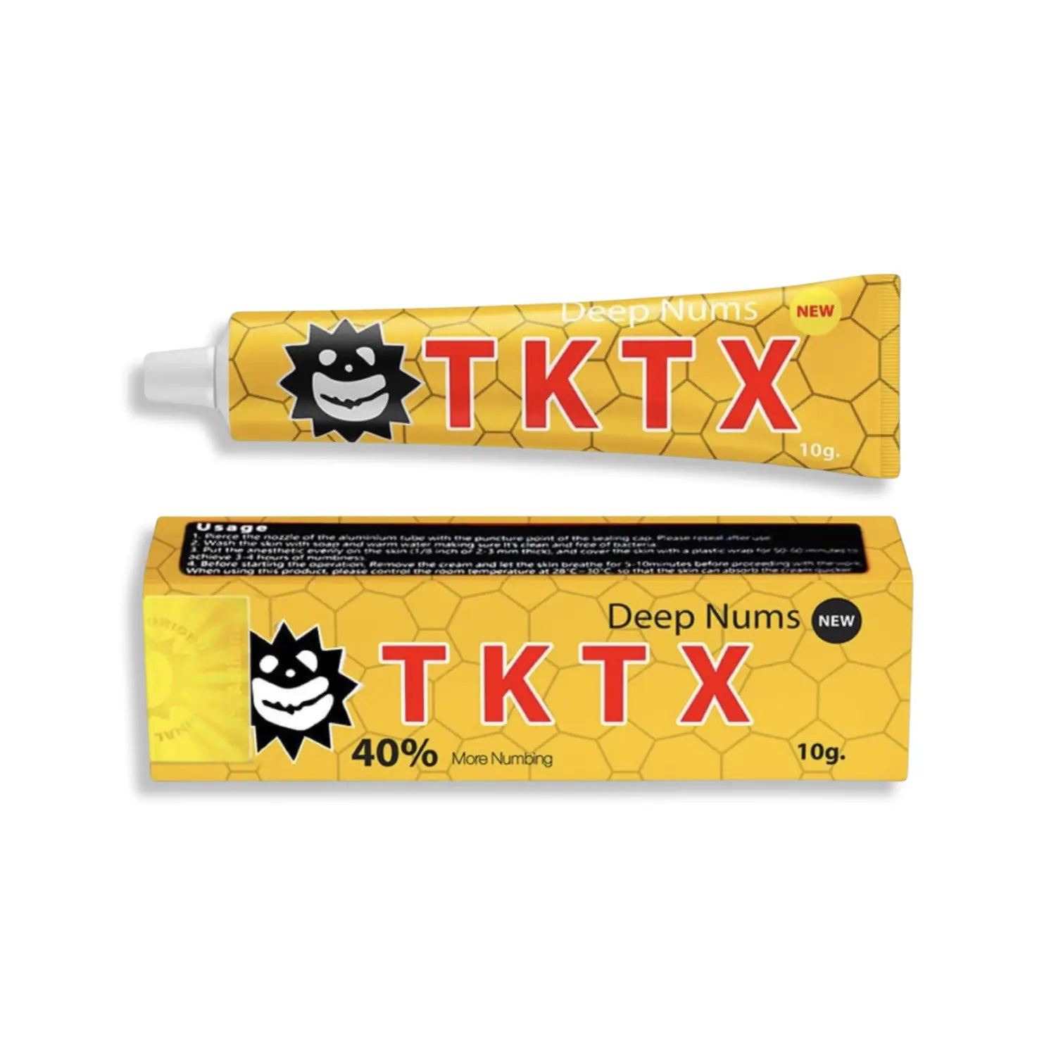 Crema tatuaggi giallo 40% TKTX Confezione da 10g mondo tatuaggi