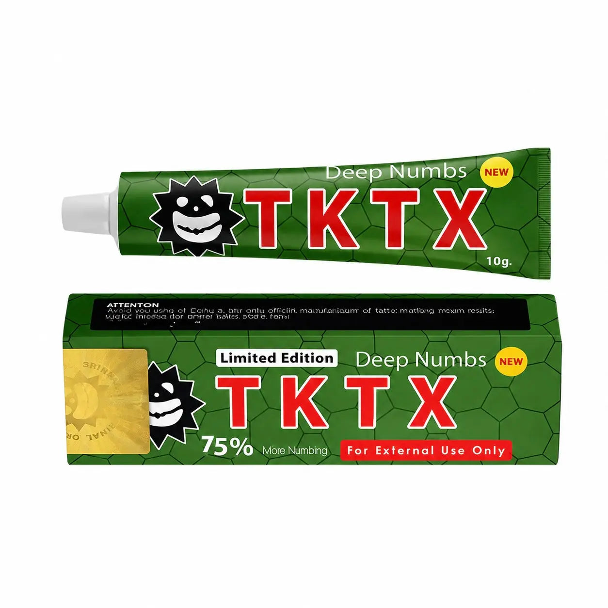Crema anestetica tatuaggi extra forte 75% TKTX verde da 10g mondo tatuaggi